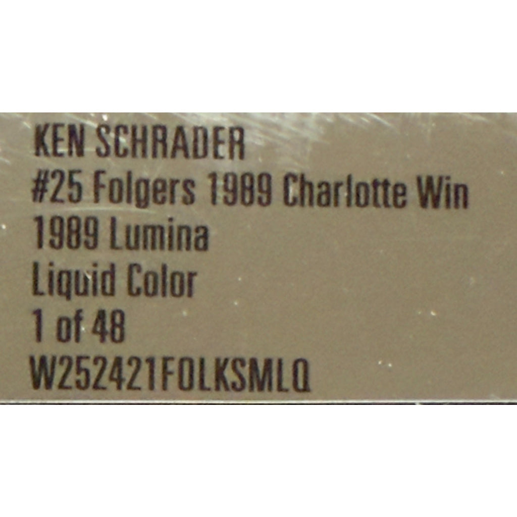 Ken Schrader #25 Folgers 1989 Charlotte Win Liquid Color 1/48 DIN 34
