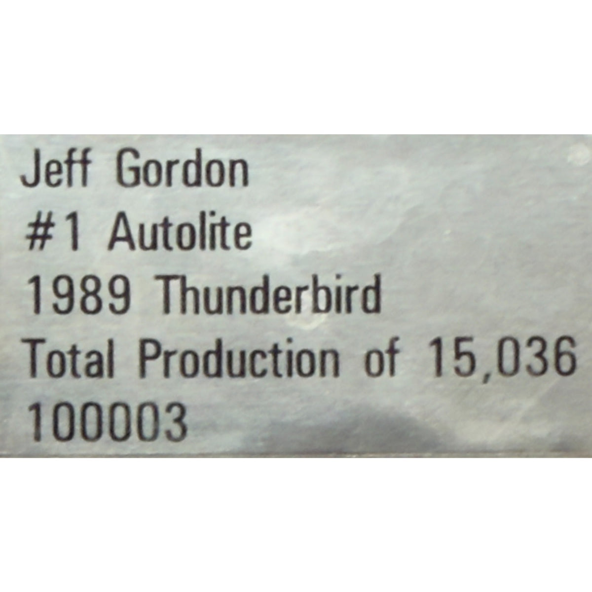 Jeff Gordon #1 Autolite 1989 Thunderbird 1/15036 NASCAR Diecast