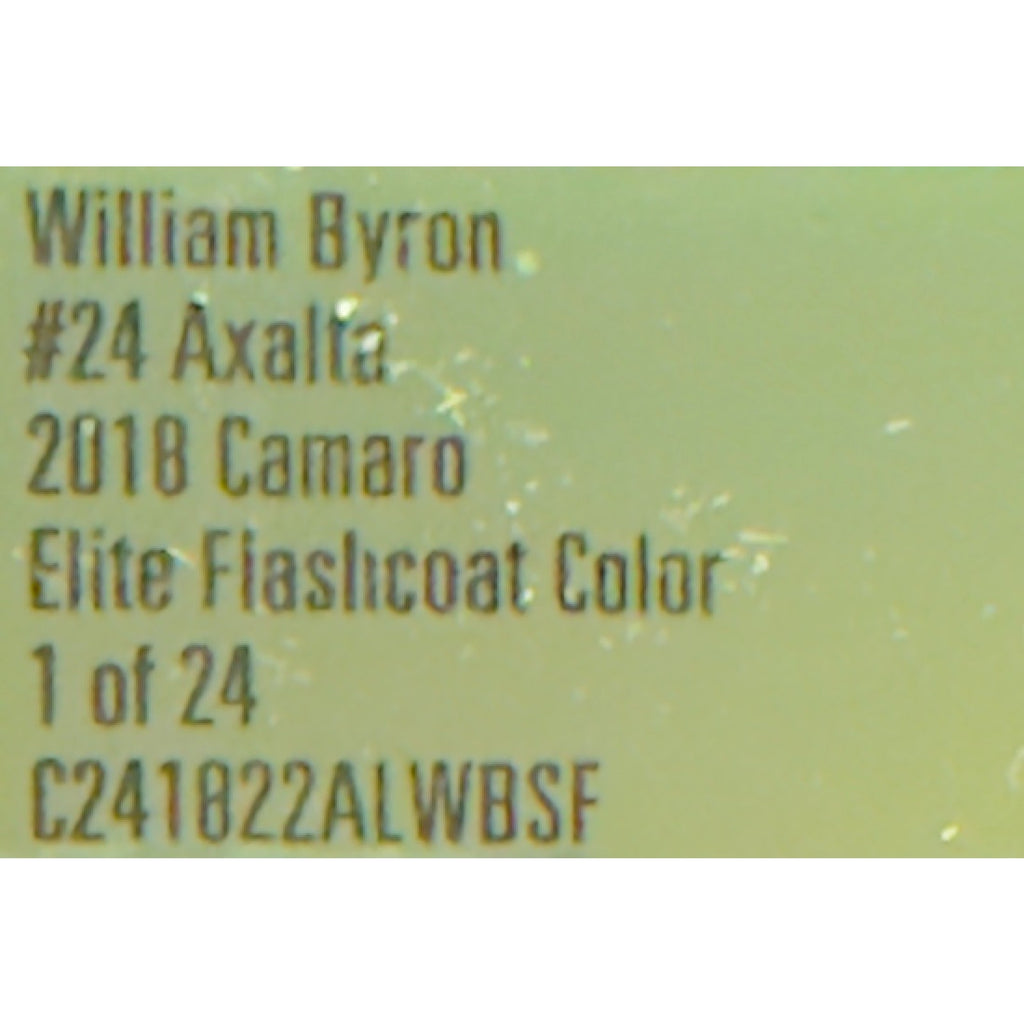 William Byron #24 Axalta 2018 Camaro ELITE Flashcoat Color 1:24 1/24 DIN 10