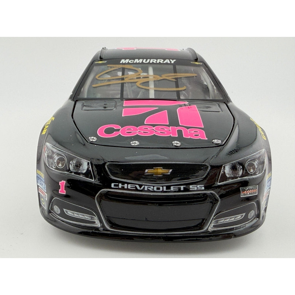 Jamie McMurray #1 Cessna Breast Cancer 2014 Chevy SS Autographed 1/144 DIN 115
