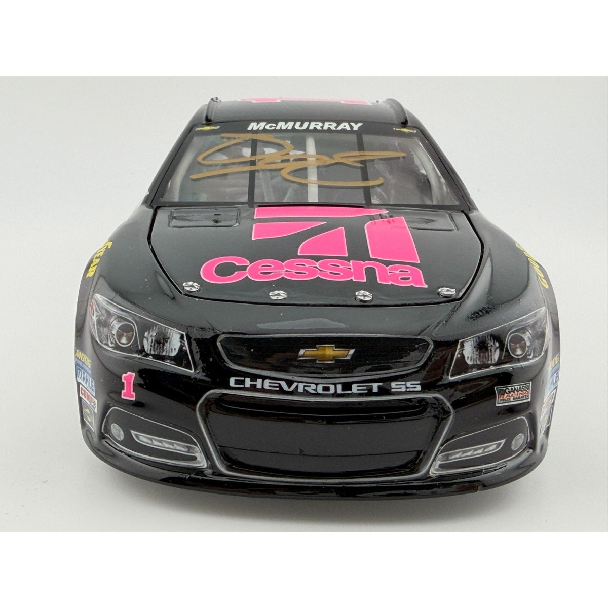 Jamie McMurray #1 Cessna Breast Cancer 2014 Chevy SS Autographed 1/144 DIN 115
