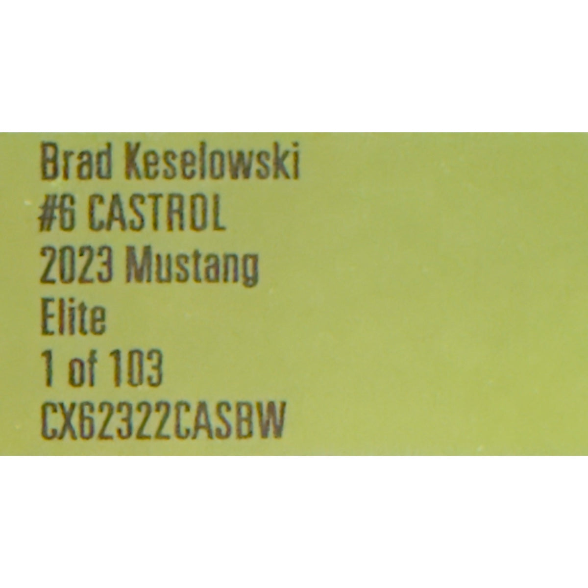 Brad Keselowski #6 Castrol 2023 Mustang Elite 1/103 DIN 95 NASCAR Diecast