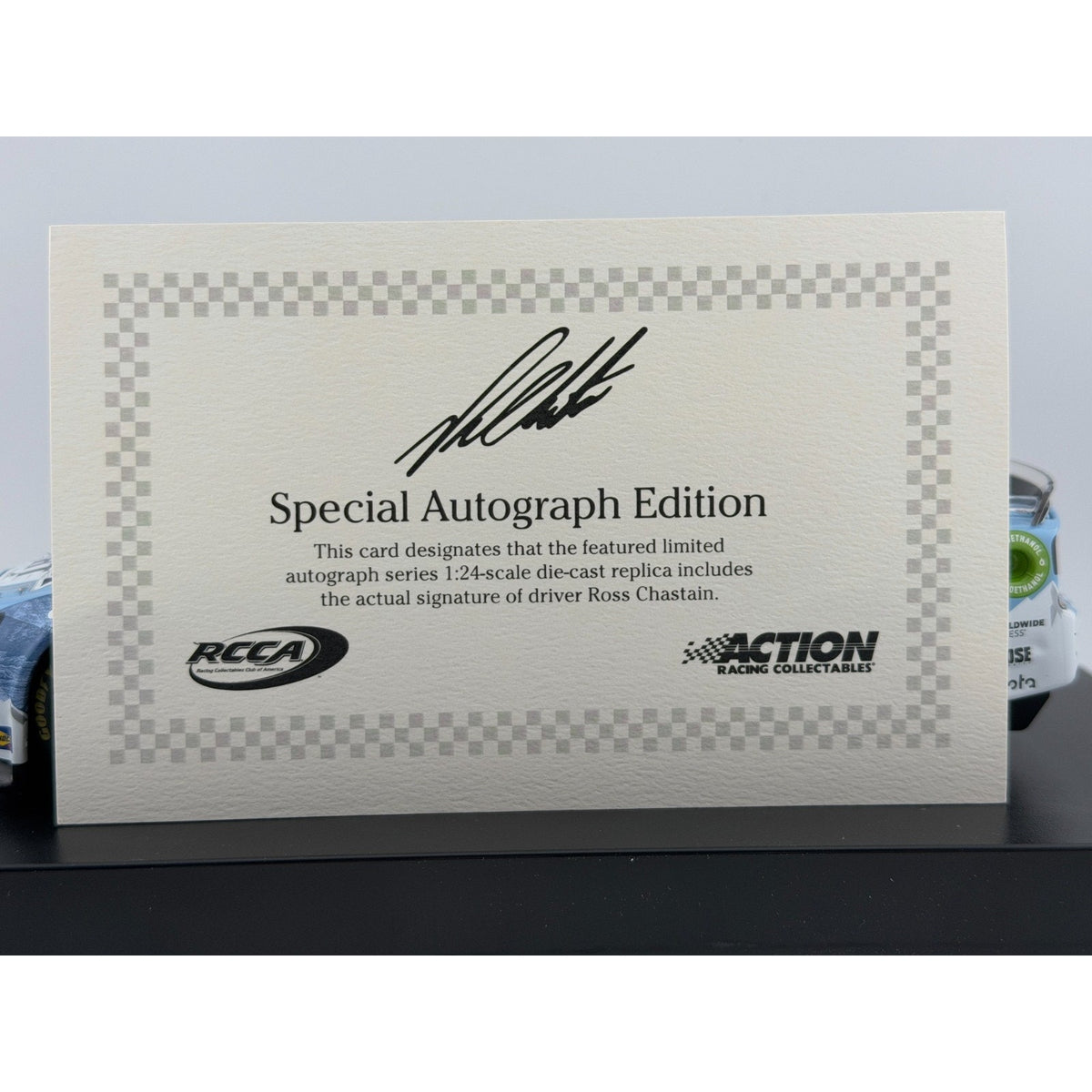 Ross Chastain #1 Busch Light Crocs 2024 Camaro Autographed 1/72 DIN 35