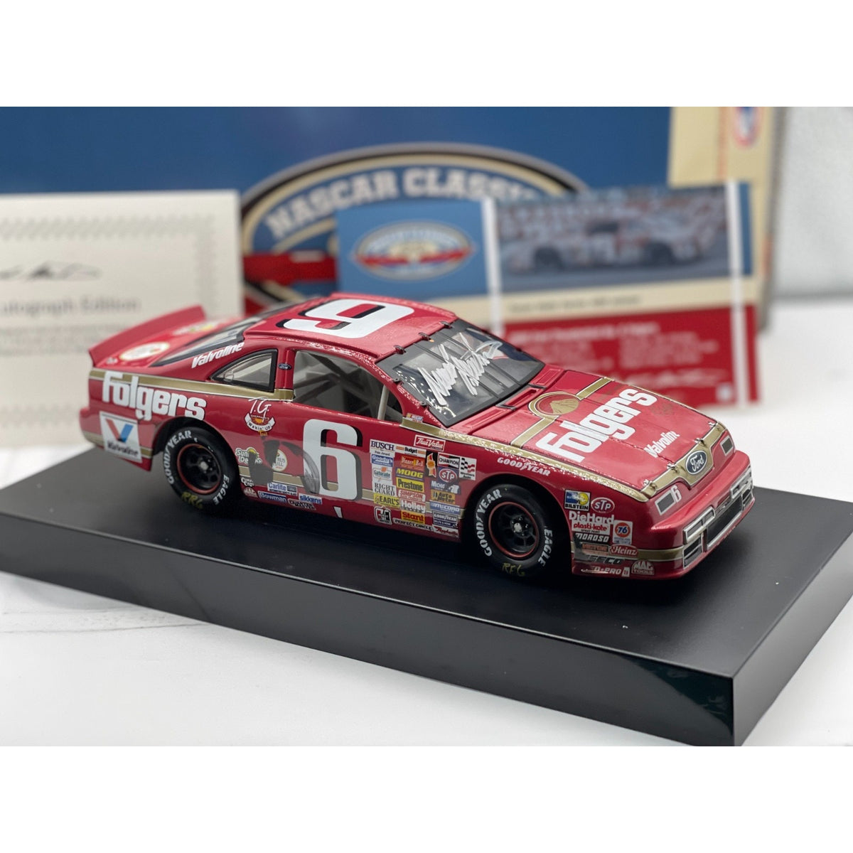 Mark Martin #6 Folgers North Wilkesboro Win 1990 Thunderbird Auto 1/24 1 of 350