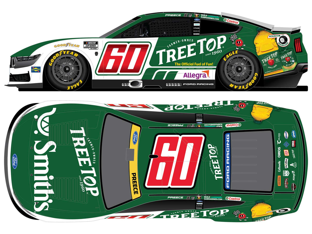 Ryan Preece No. 60 Smith’s / Tree Top 2026 Ford Mustang official Lionel Racing supplier artwork