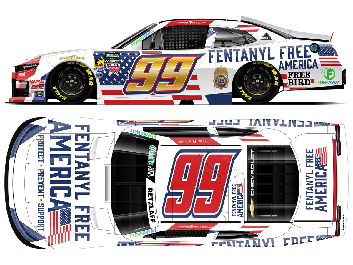Parker Retzlaff #99 Fentanyl Free America 2026 Lionel Racing artwork