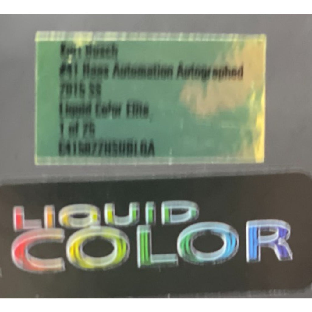 Kurt Busch #41 Haas Automation Autographed 2015 SS Liquid Color Elite 1 of 25