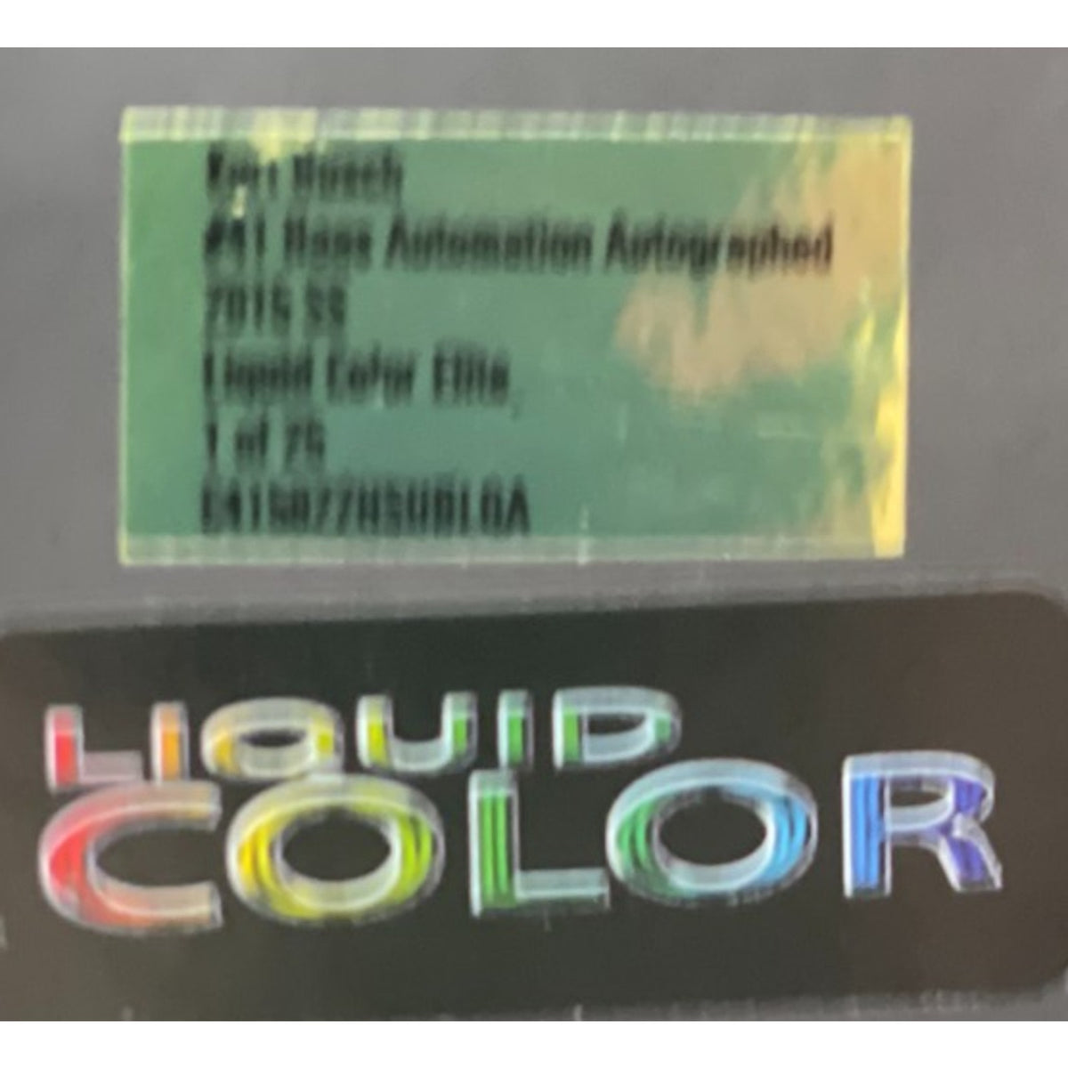 Kurt Busch #41 Haas Automation Autographed 2015 SS Liquid Color Elite 1 of 25