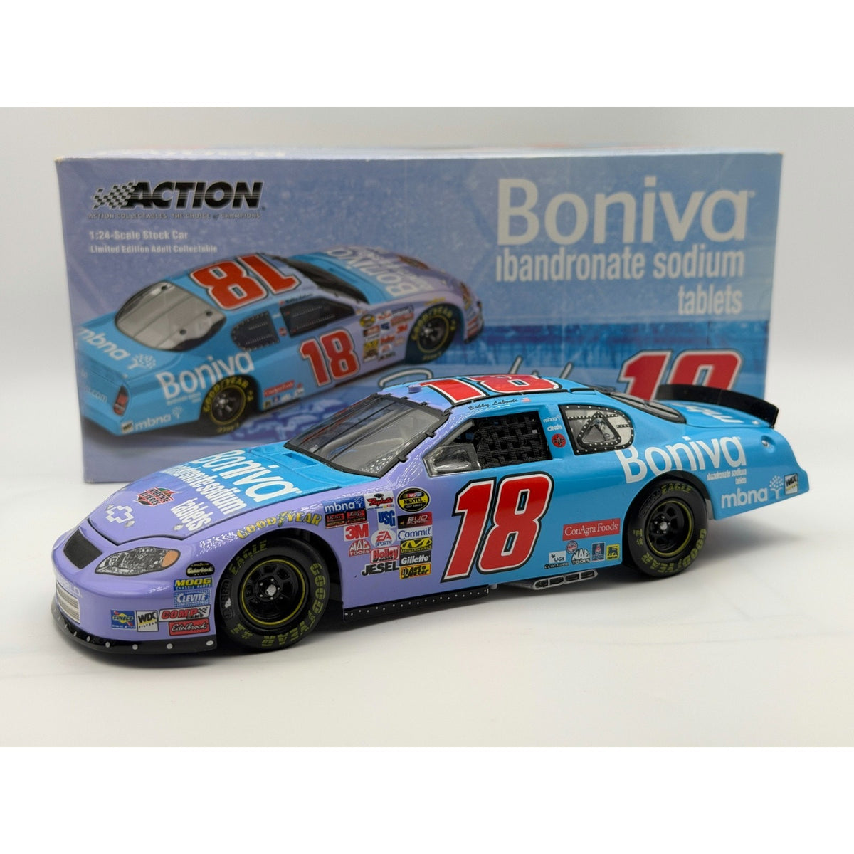 Bobby Labonte #18 Boniva 2005 Monte Carlo 1/996 DIN NASCAR Diecast