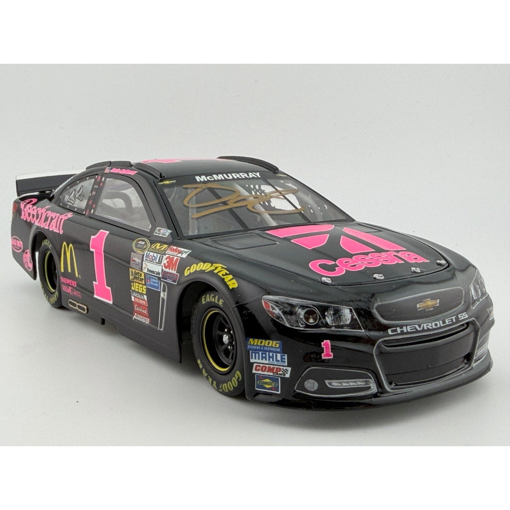 Jamie McMurray #1 Cessna Breast Cancer 2014 Chevy SS Autographed 1/144 DIN 115