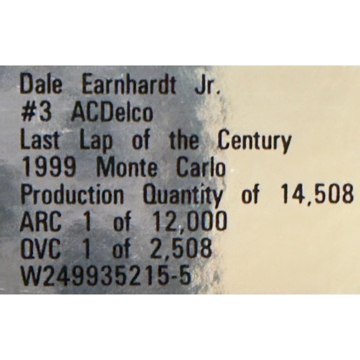 Dale Earnhardt Jr. #3 ACDelco Last Lap of the Century Color Chrome 1/14508