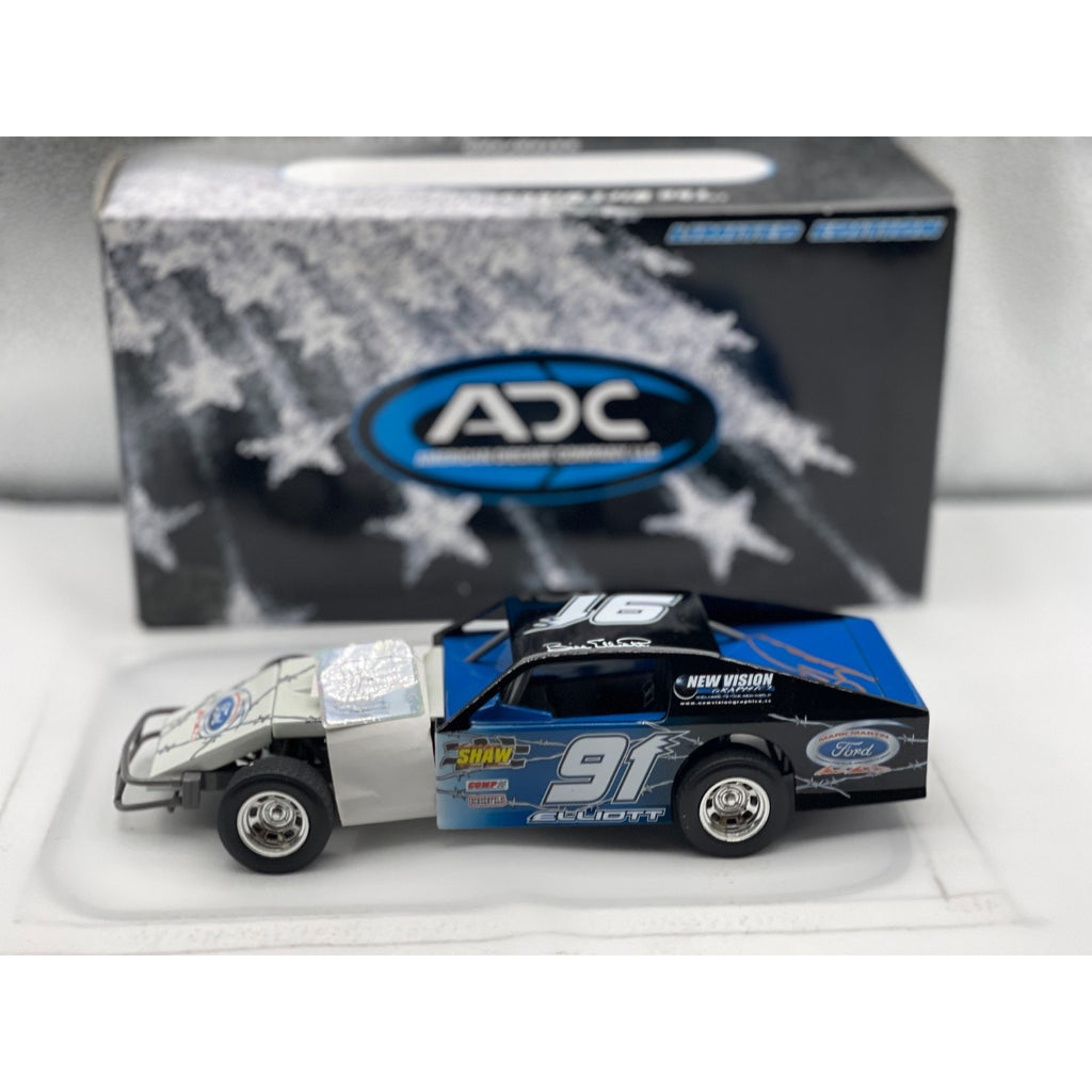 Bill Elliott #91 Ford ADC Dirt Track Car Autographed 124 1 of 500 NASCAR