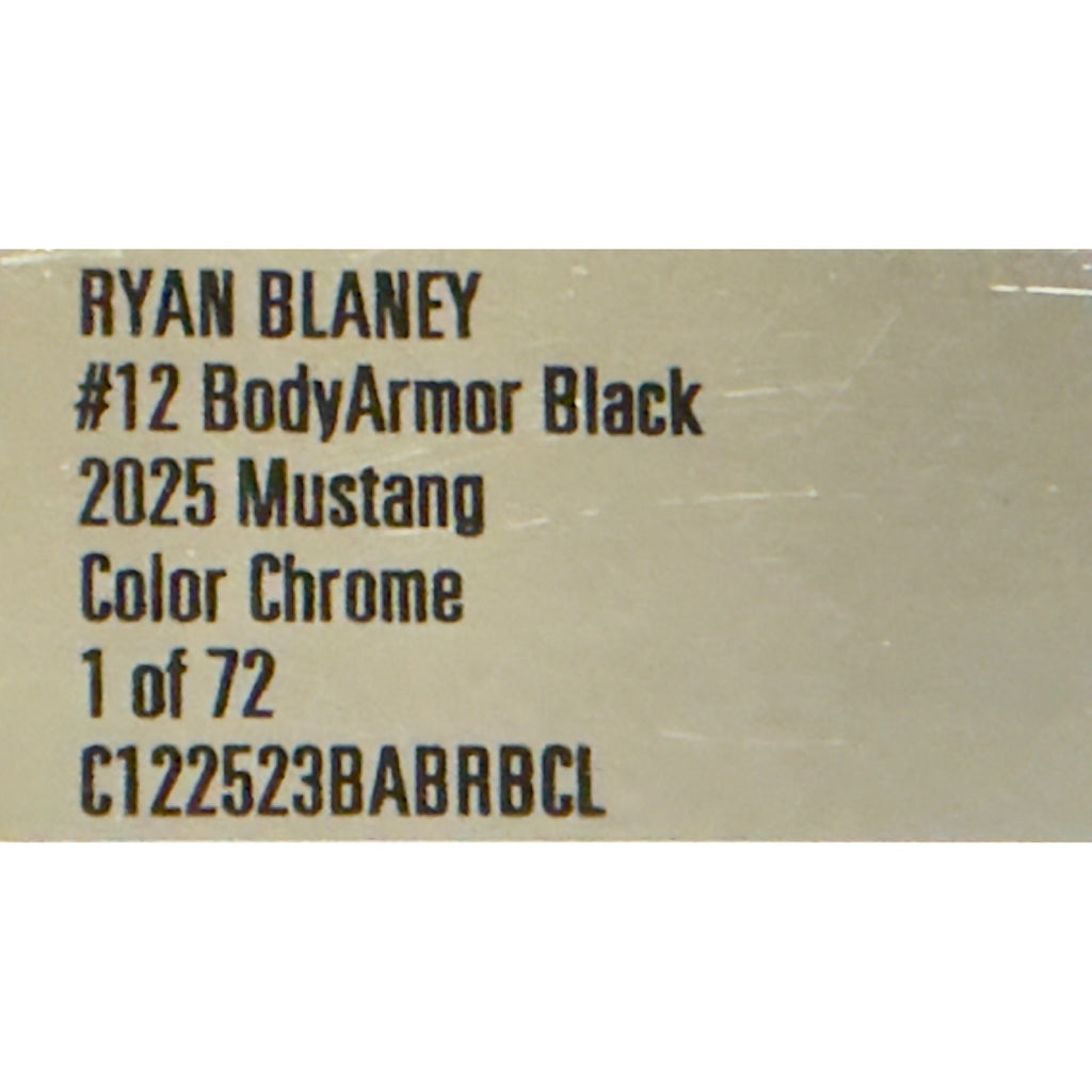 Ryan Blaney #12 BODYARMOR Black 2025 Mustang Color Chrome 1 of 72 DIN 50