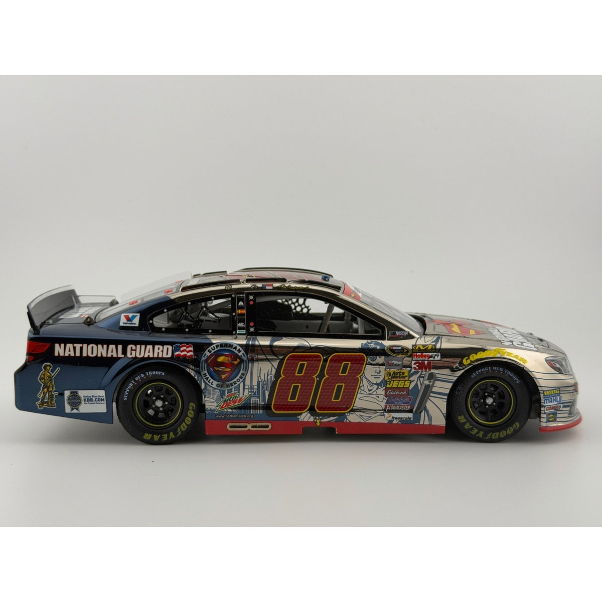 Passenger Side — Dale Earnhardt Jr. #88 National Guard Superman 2014 Chevrolet SS Chrome