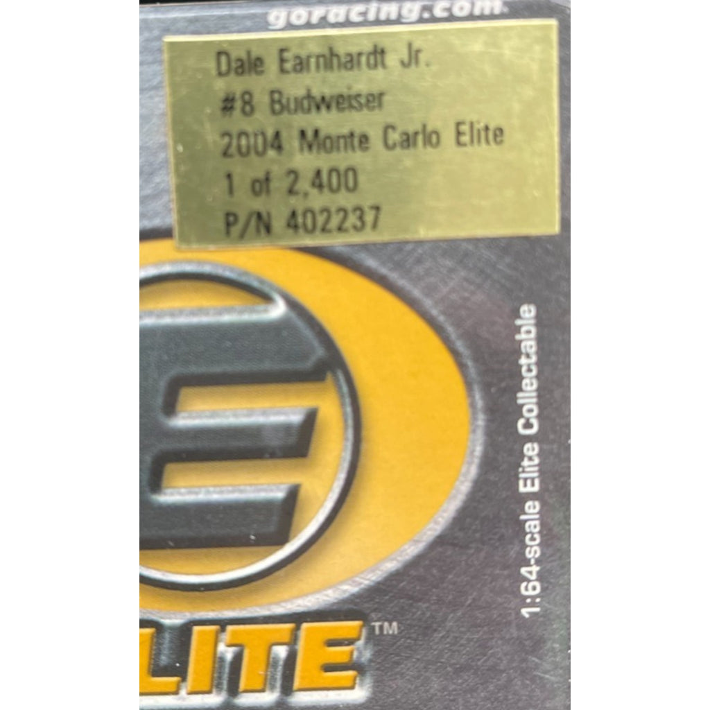 RCCA ELITE 1:64 Dale Earnhardt Jr. #8 Budweiser 2004 Chevy Monte Carlo 1 Of 2,400