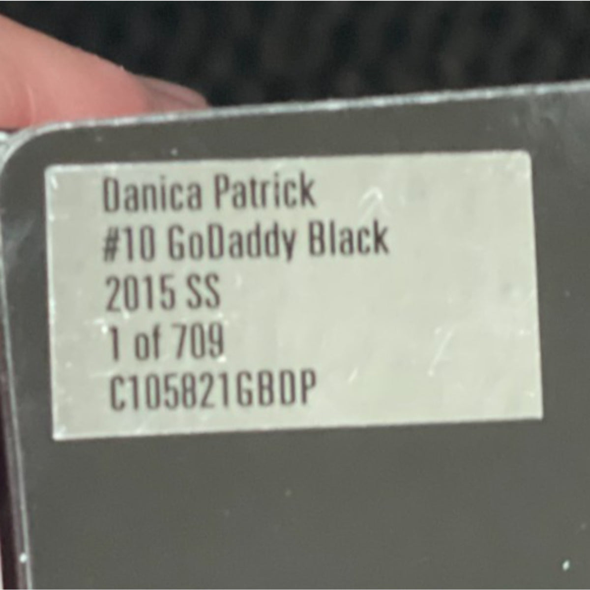 Danica Patrick #10 GoDaddy Black 2015 SS 1 of 709