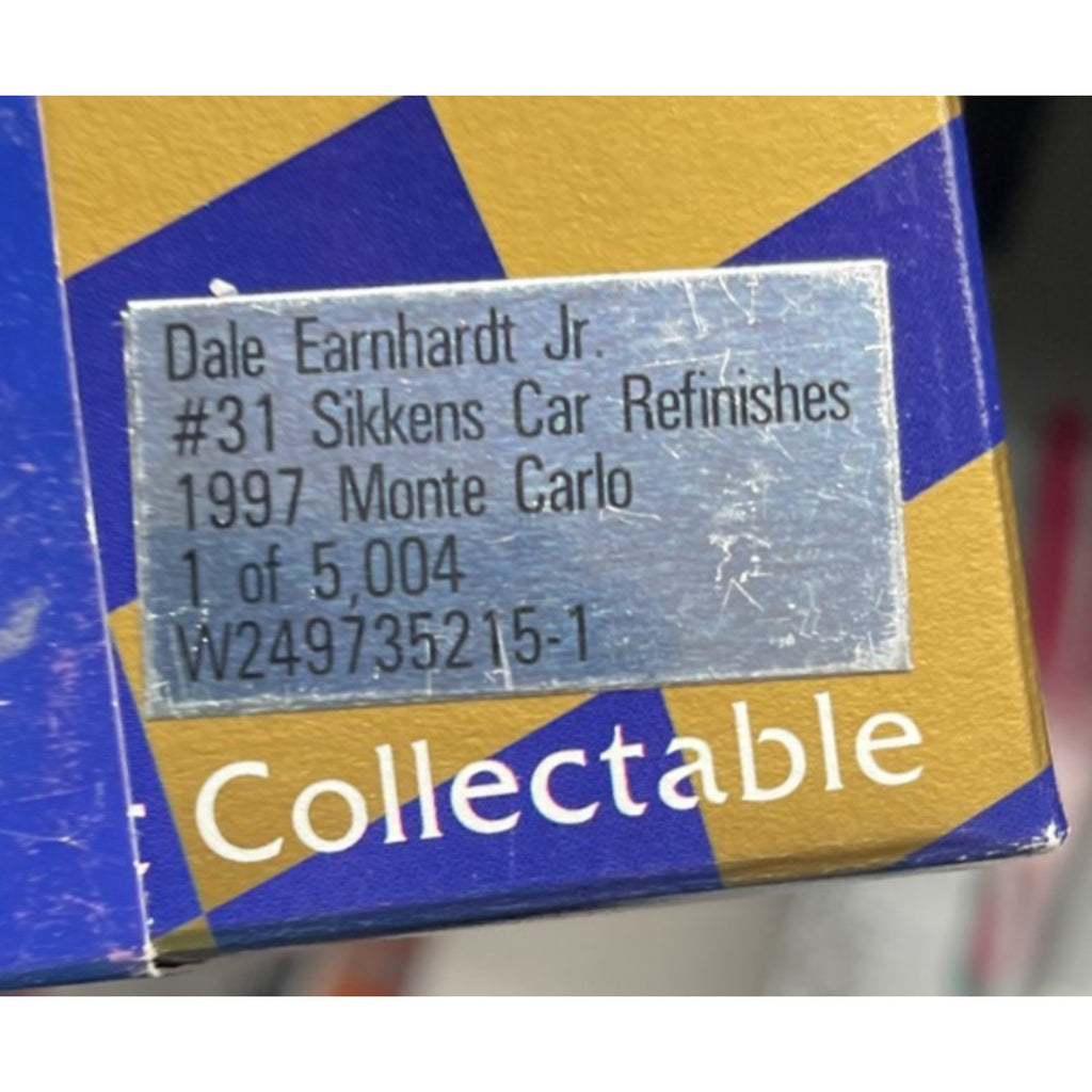 Dale Earnhardt Jr. #31 Sikkens Car Refinishes 1997 Monte Carlo Bank 1 of 5004