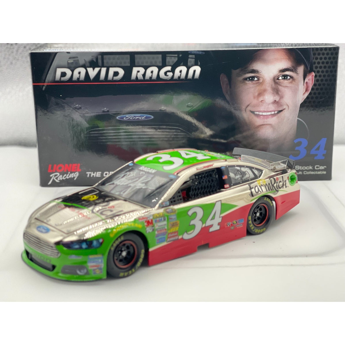 XRARE David Ragan #34 Farm Rich 2014 Fusion Color Chrome Autographed 1 of 48