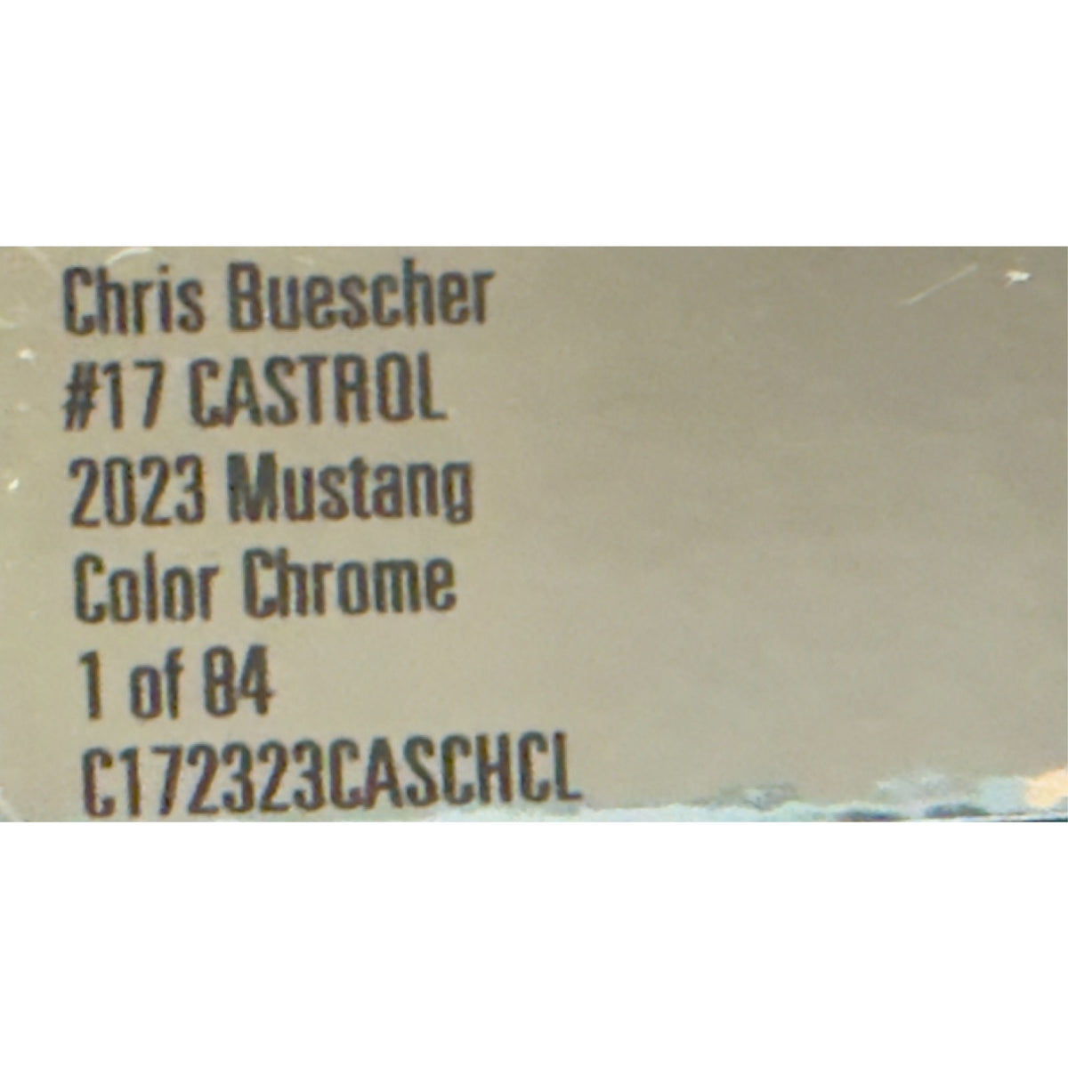 Chris Buescher #17 Castrol 2023 Mustang Color Chrome 1:24 1/84 DIN 65