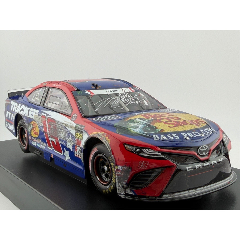 Martin Truex Jr. #19 Bass Pro Patriotic 2019 Charlotte Win Autographed 1/250