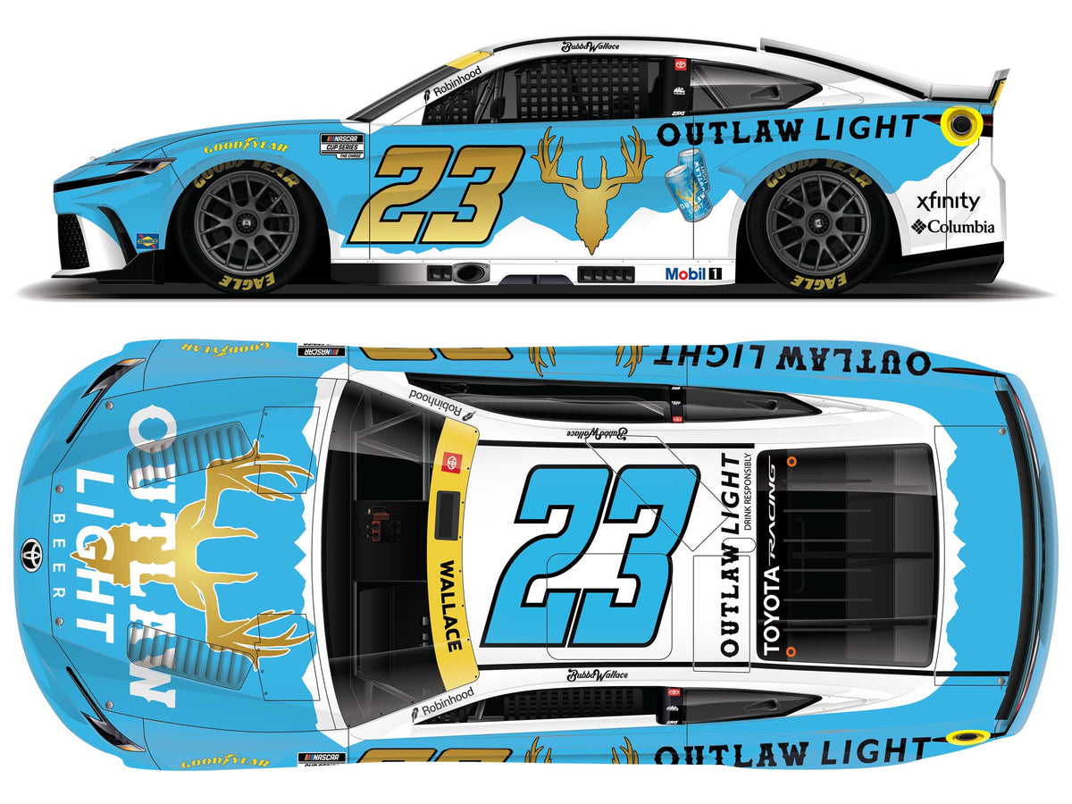Bubba Wallace No. 23 Outlaw Light Beer 2026 Toyota Camry XSE 1:24 ELITE diecast