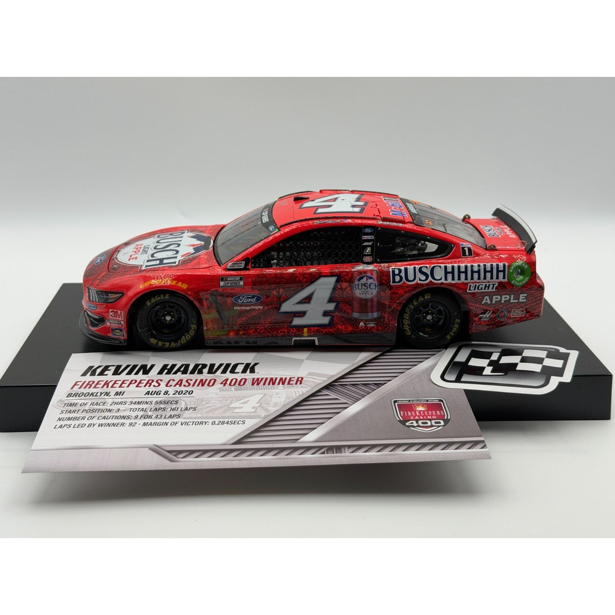 Kevin Harvick #4 Busch Light Apple Michigan Win 2020 Mustang ELITE 1/309 DIN 155