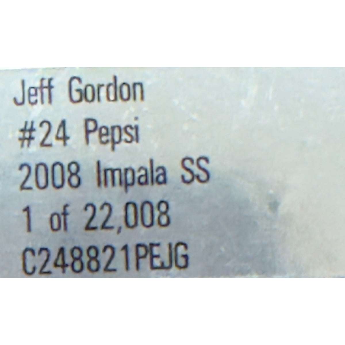 Jeff Gordon #24 Pepsi 2008 Impala SS 1/22008 DIN 16336 NASCAR Diecast