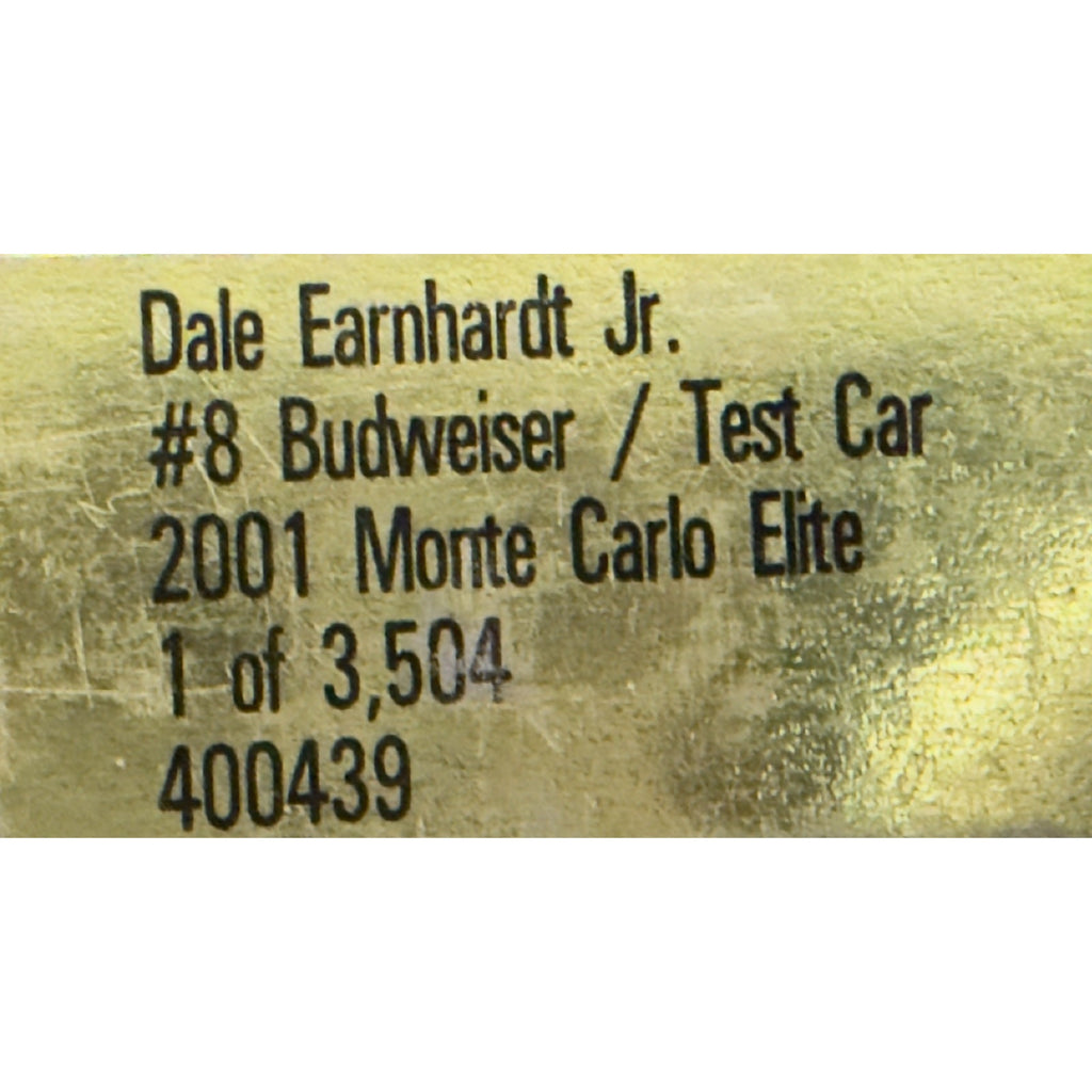 Dale Earnhardt Jr. #8 Budweiser Test Car 2001 Monte Carlo Elite 1/3504 DIN 3425