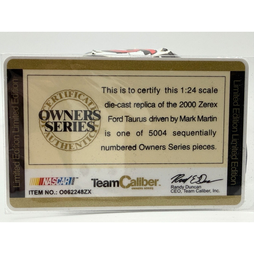 Mark Martin #6 Zerex 2000 Ford Taurus Team Caliber 1/5004 DIN 4833