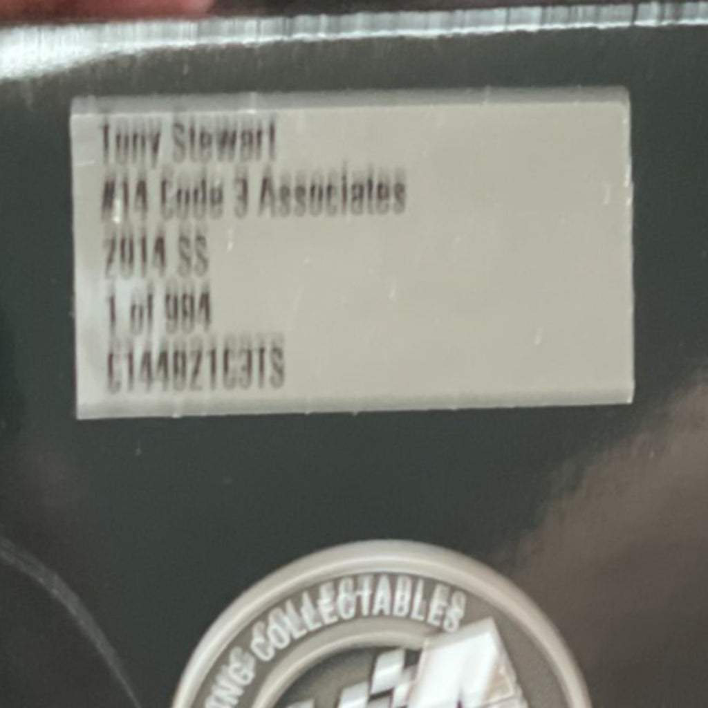 Tony Stewart #14 Code 3 Associates 2014 SS 124 1 of 984 NASCAR Diecast