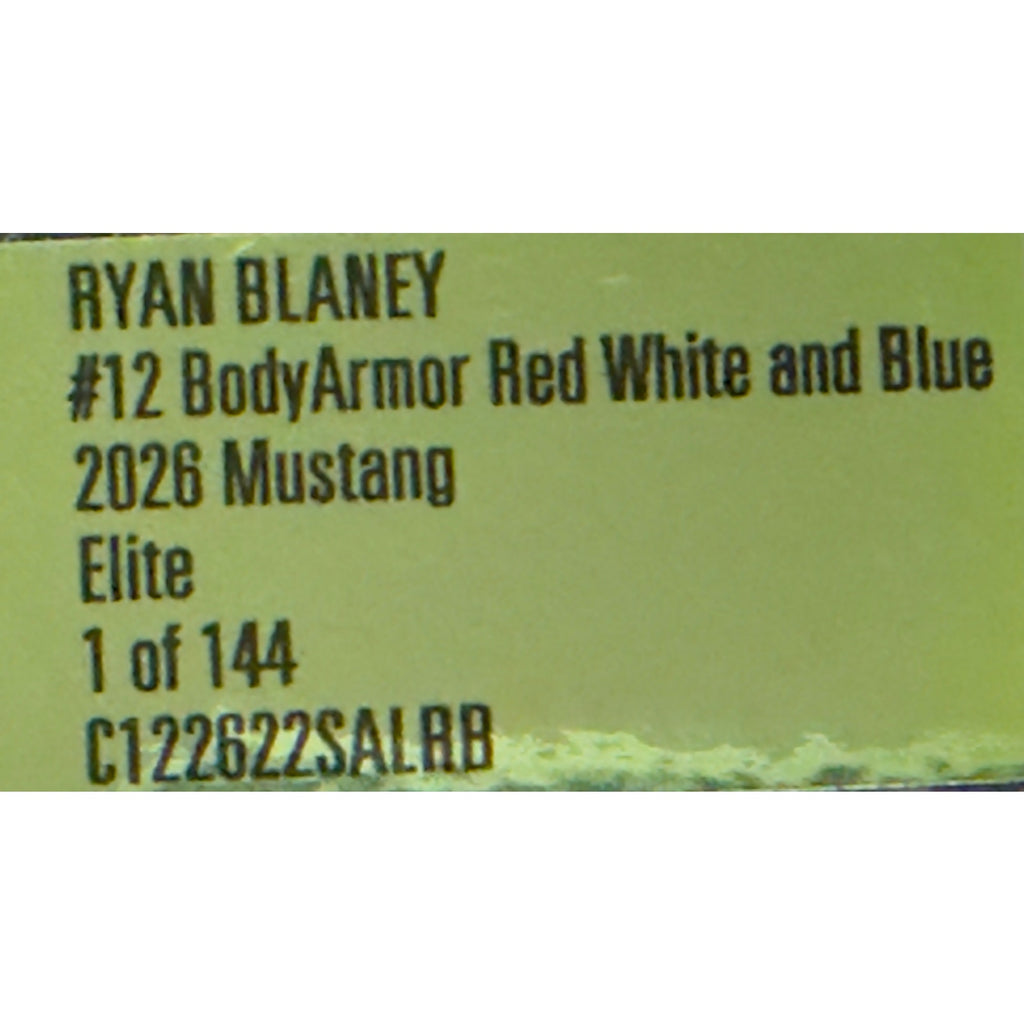 Ryan Blaney #12 BodyArmor Patriotic 2026 Mustang ELITE 1/144 DIN 129 1:24
