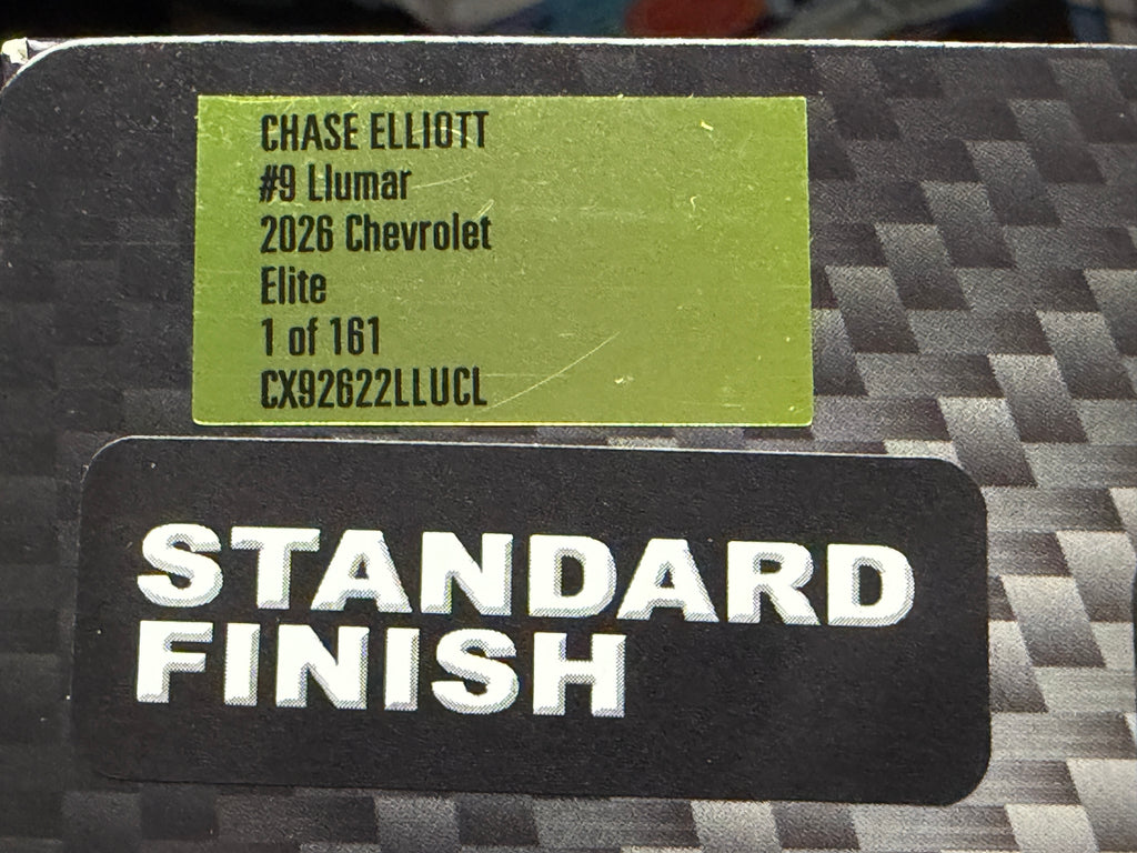 Chase Elliott #9 LLumar 2026 Chevrolet RCCA ELITE 1:24 1 of 181 DIN 136 - photo 1241