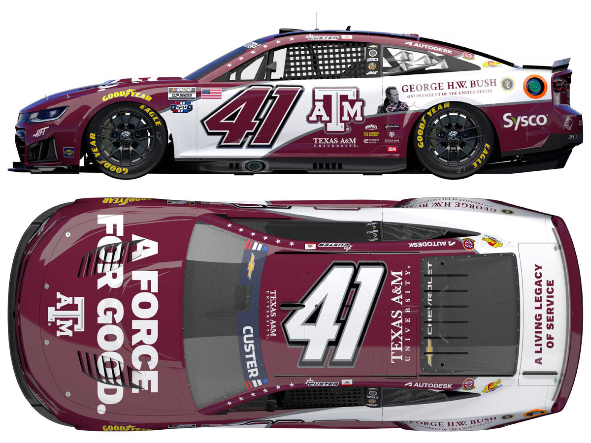 Cole Custer No. 41 Texas A&M 2026 Chevrolet ZL1 official Lionel Racing artwork
