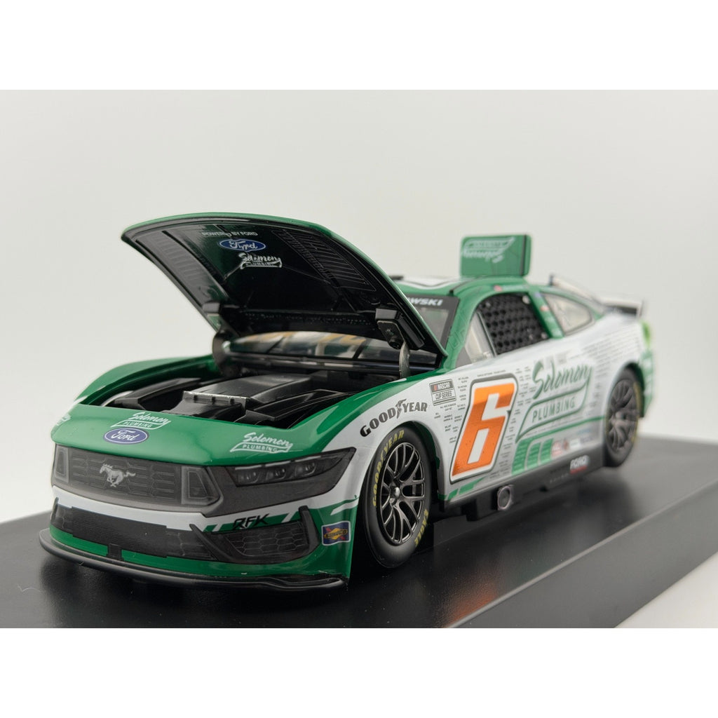 Brad Keselowski #6 Solomon Plumbing Veterans 2024 Mustang Autographed 1/144 DIN 76