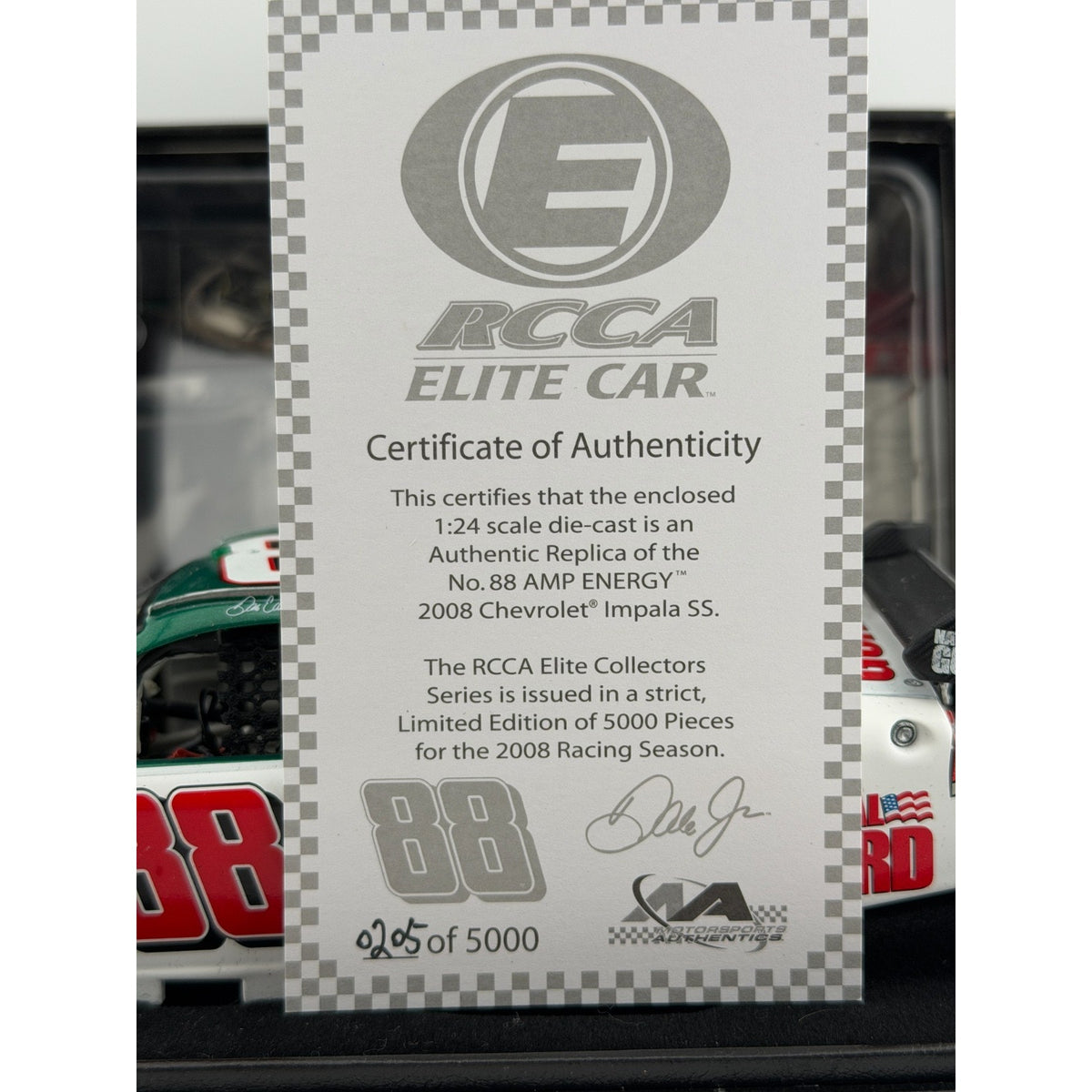 Dale Earnhardt Jr. #88 AMP Energy / Mountain Dew 2008 Impala SS ELITE 1/5000 DIN 205