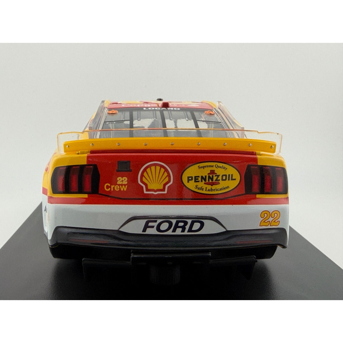 Joey Logano #22 Shell Pennzoil Throwback 2025 Mustang ELITE 1:24 1/116 DIN 44