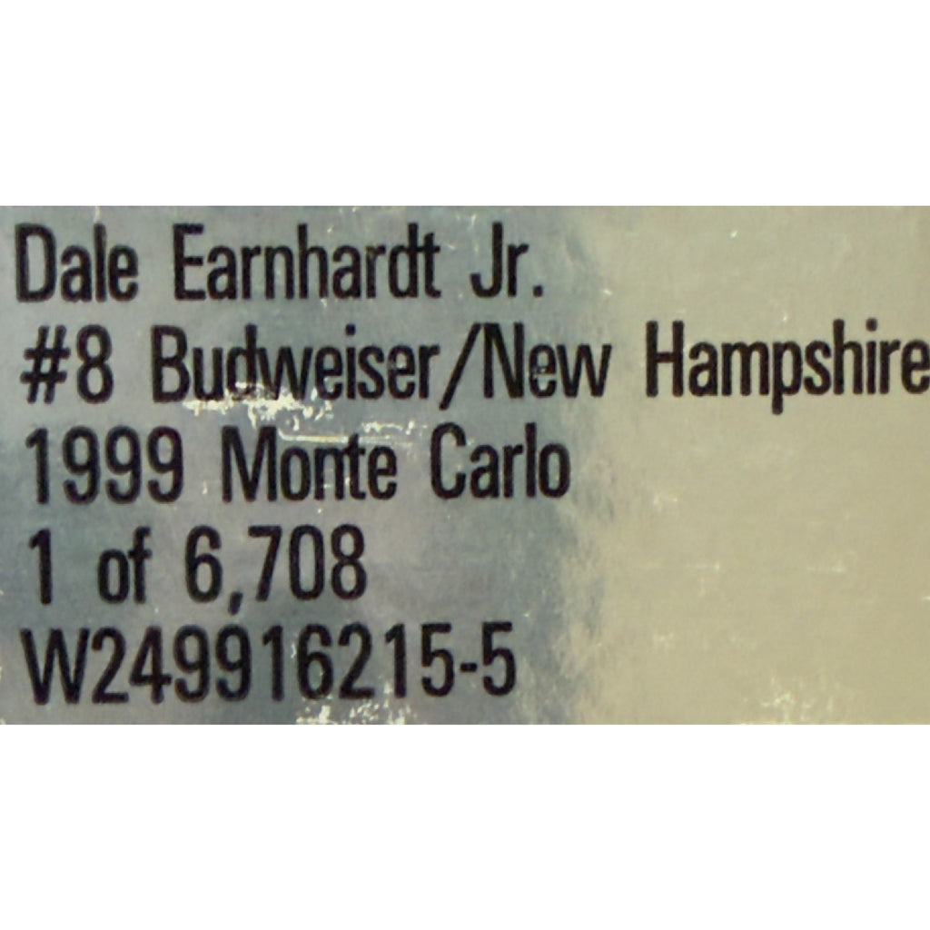 Dale Earnhardt Jr. #8 Budweiser New Hampshire 1999 Monte Carlo Rookie 1:24 1/6708