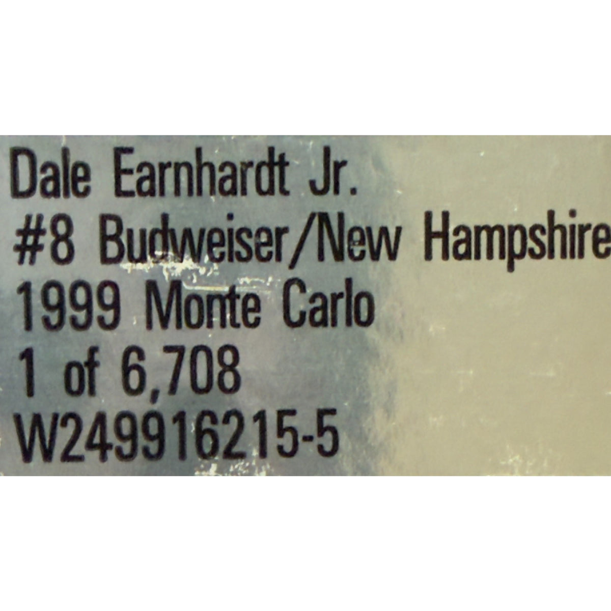 Dale Earnhardt Jr. #8 Budweiser New Hampshire 1999 Monte Carlo Rookie 1:24 1/6708