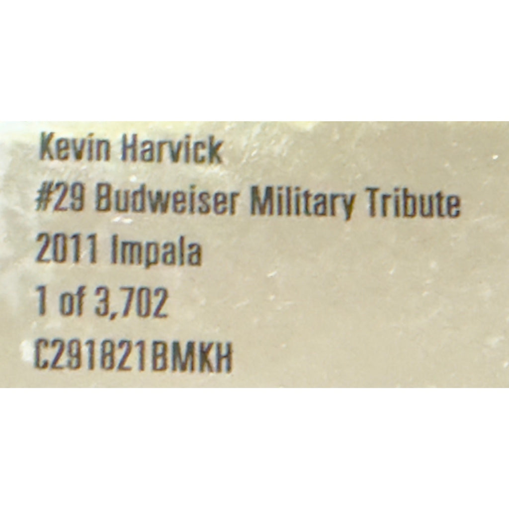 Kevin Harvick #29 Budweiser Military Tribute 2011 Impala SS 1:24 DIN 399