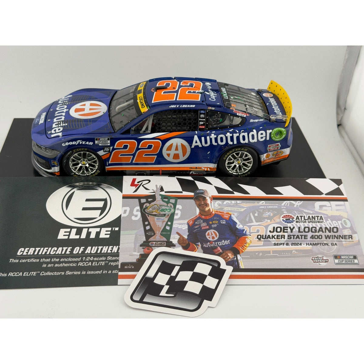 Joey Logano #22 AutoTrader Atlanta Win 2024 Mustang ELITE 1:24 1/131 DIN 41