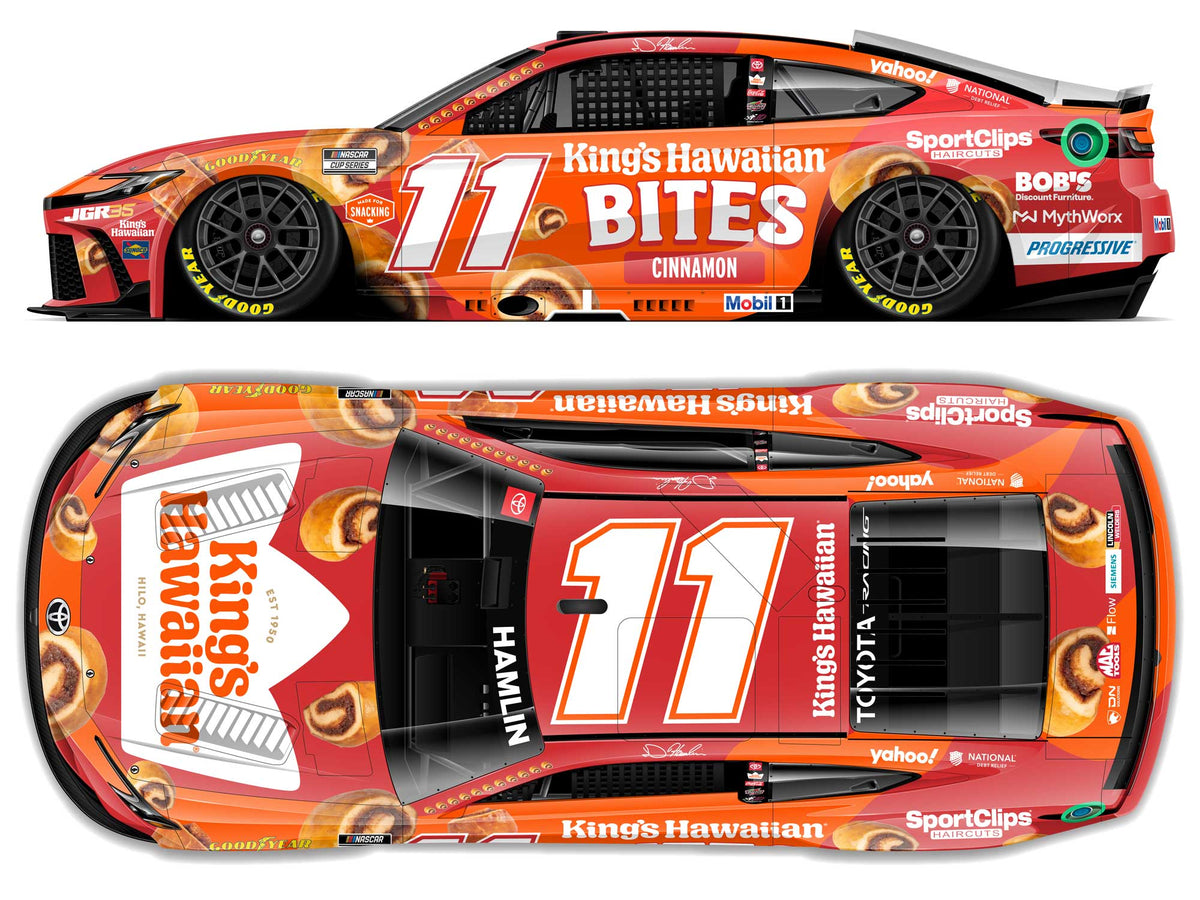 Denny Hamlin No. 11 King's Hawaiian Cinnamon Bites 2026 Toyota Camry XSE