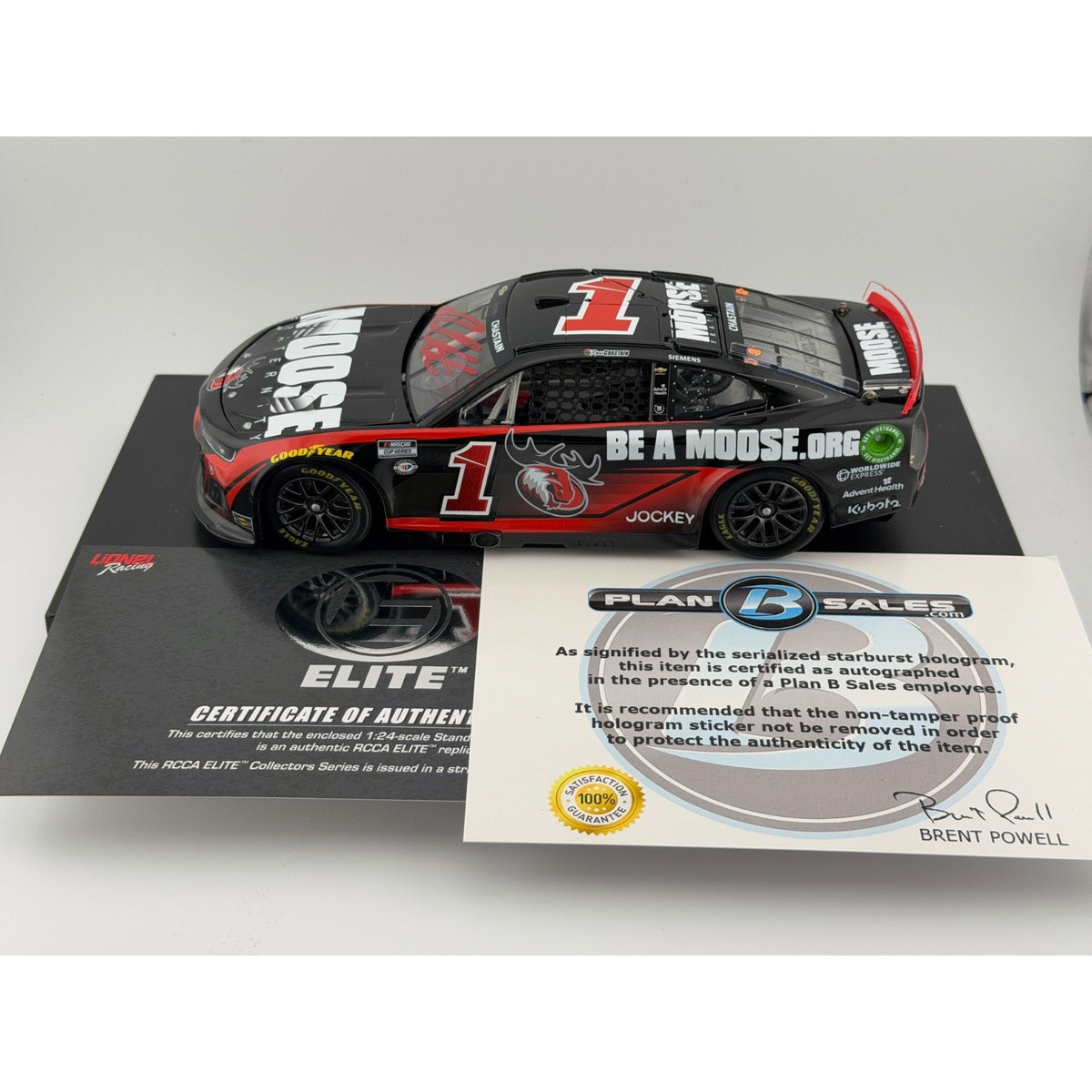 Ross Chastain #1 Moose Fraternity 2023 Camaro ZL1 ELITE 1:24 1/143 DIN 26