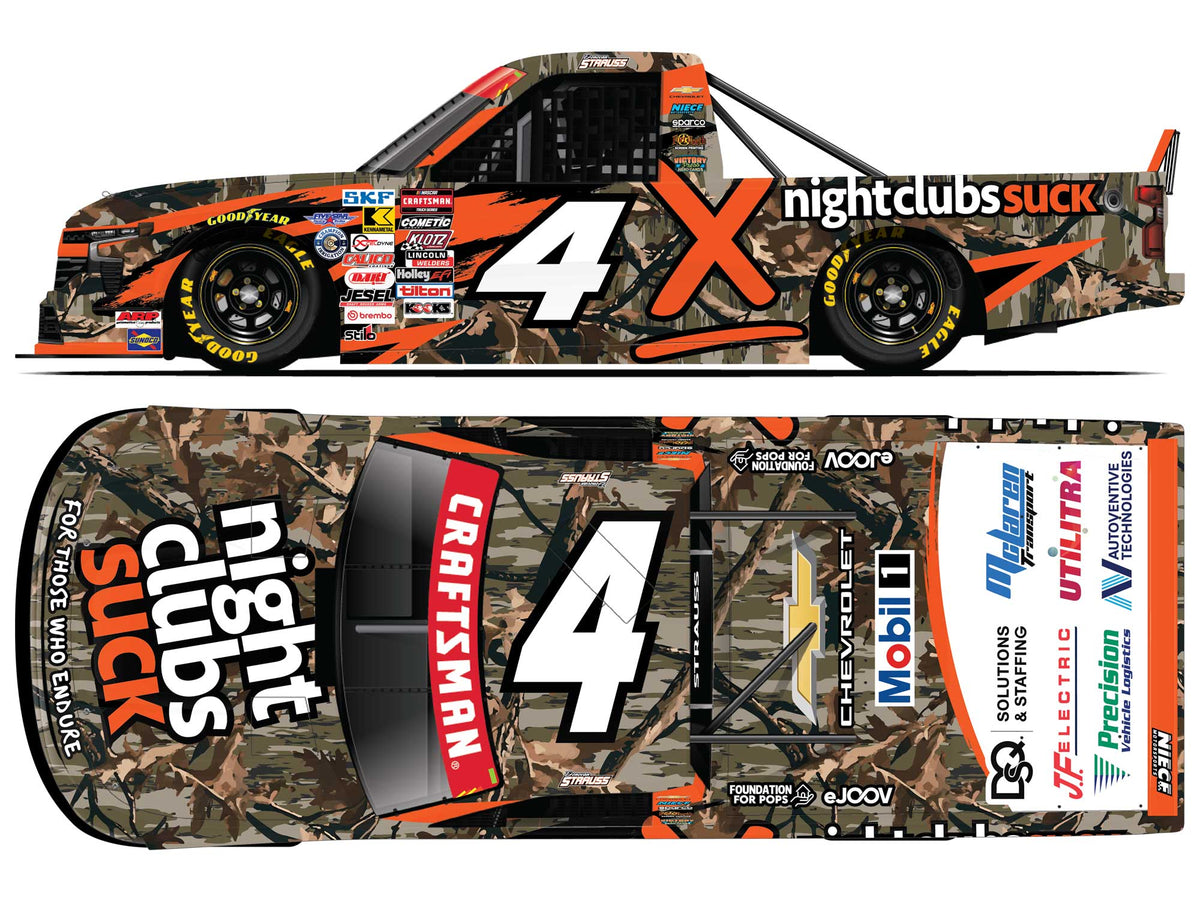 Donovan Strauss No. 4 Night Clubs Suck 2026 Chevrolet Silverado 1:24 ARC diecast