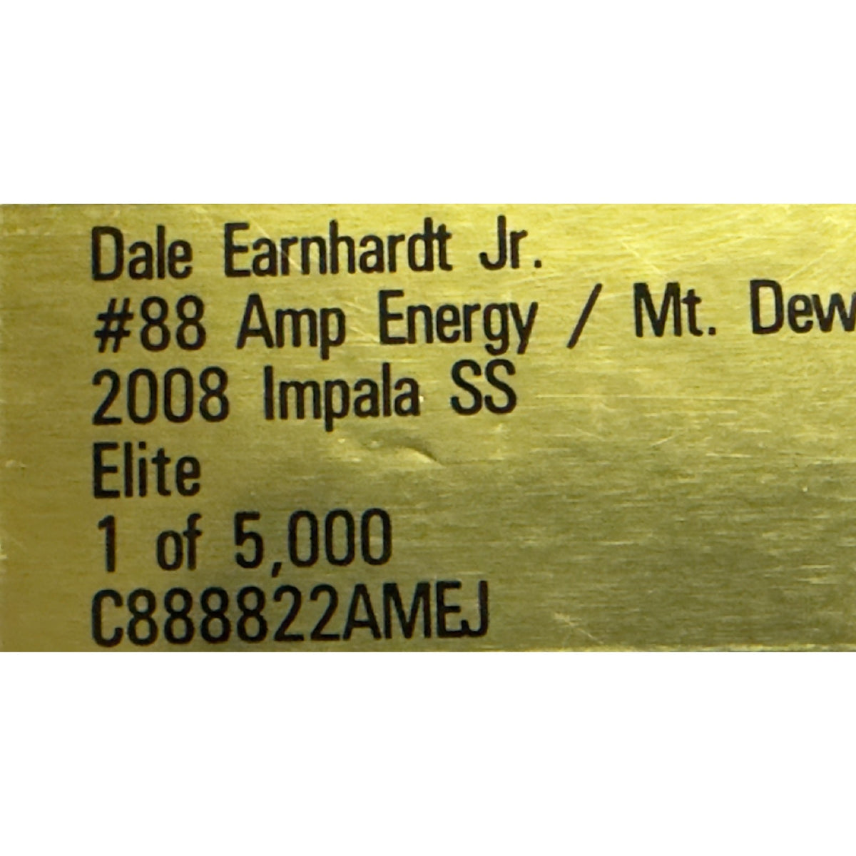 Dale Earnhardt Jr. #88 AMP Energy / Mountain Dew 2008 Impala SS ELITE 1/5000 DIN 205