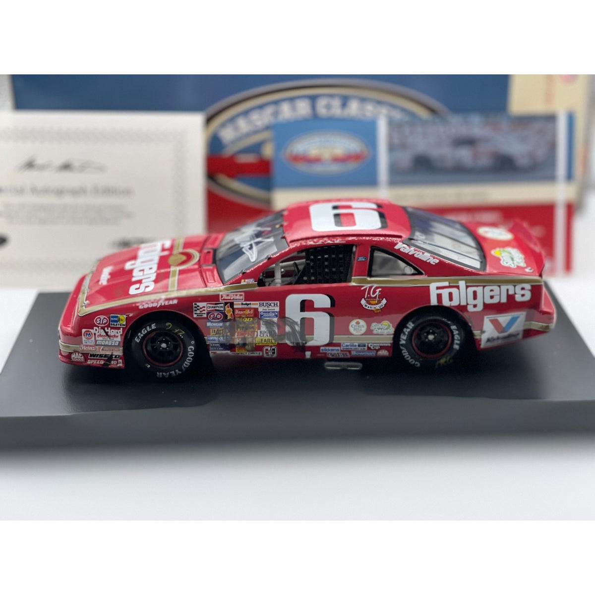 Mark Martin #6 Folgers North Wilkesboro Win 1990 Thunderbird Auto 1/24 1 of 350