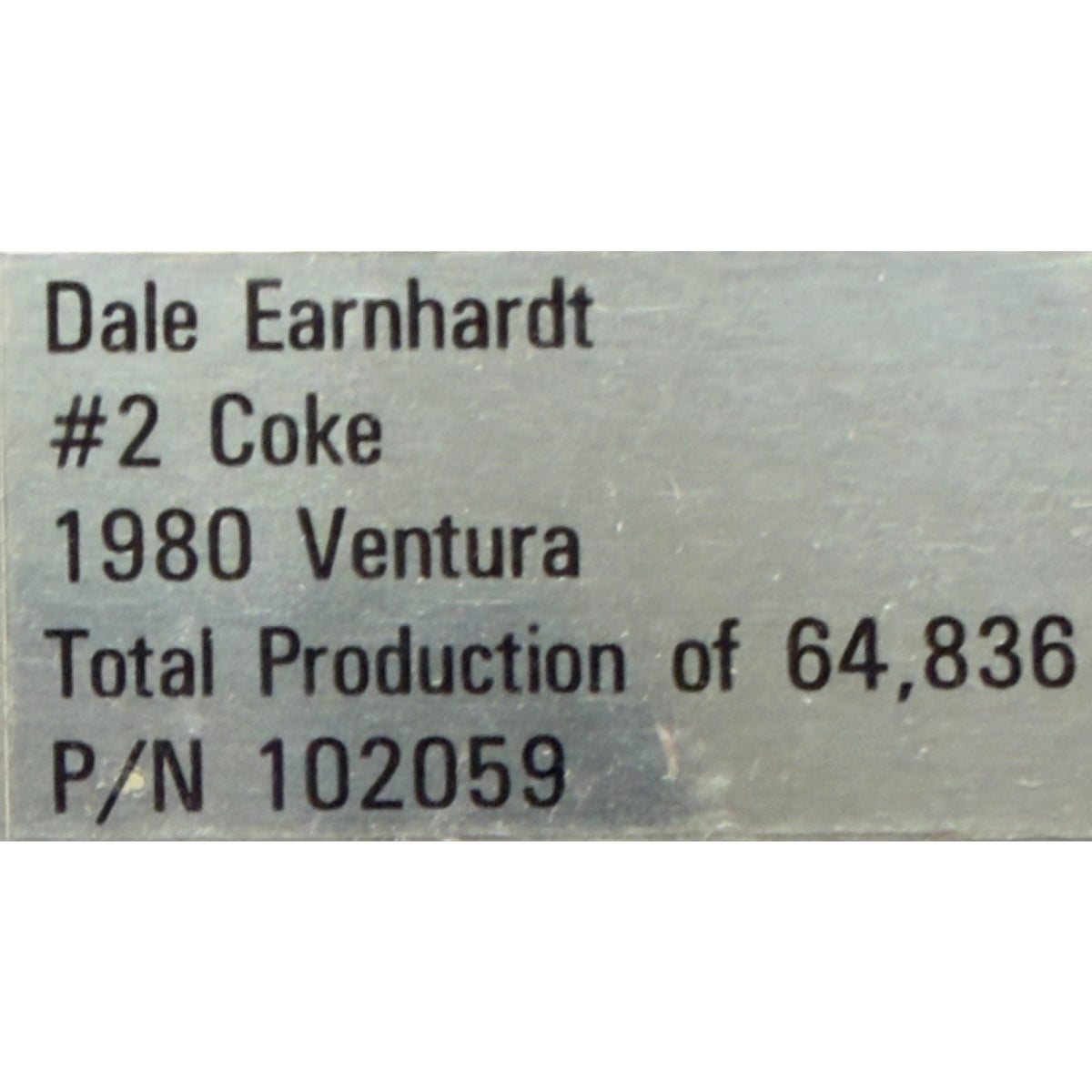 Dale Earnhardt #2 Coke 1980 Ventura NASCAR Diecast 1:24 Action