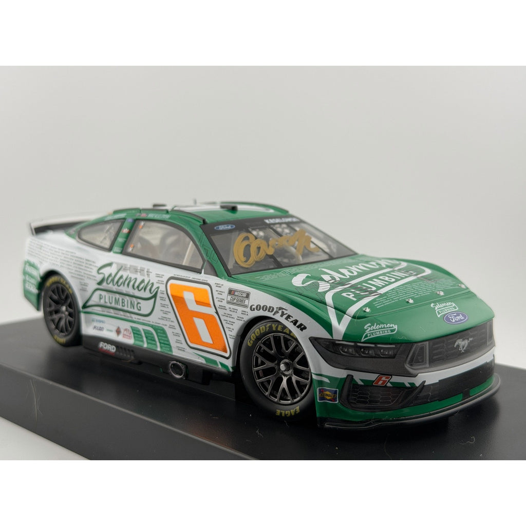 Brad Keselowski #6 Solomon Plumbing Veterans 2024 Mustang Autographed 1/144 DIN 76
