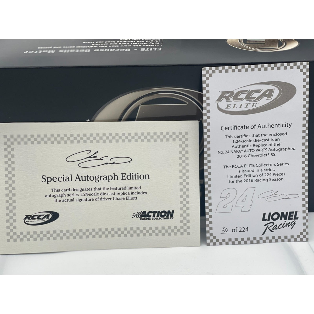 Chase Elliott #24 Napa 2016 SS ELITE Autographed 1 of 224