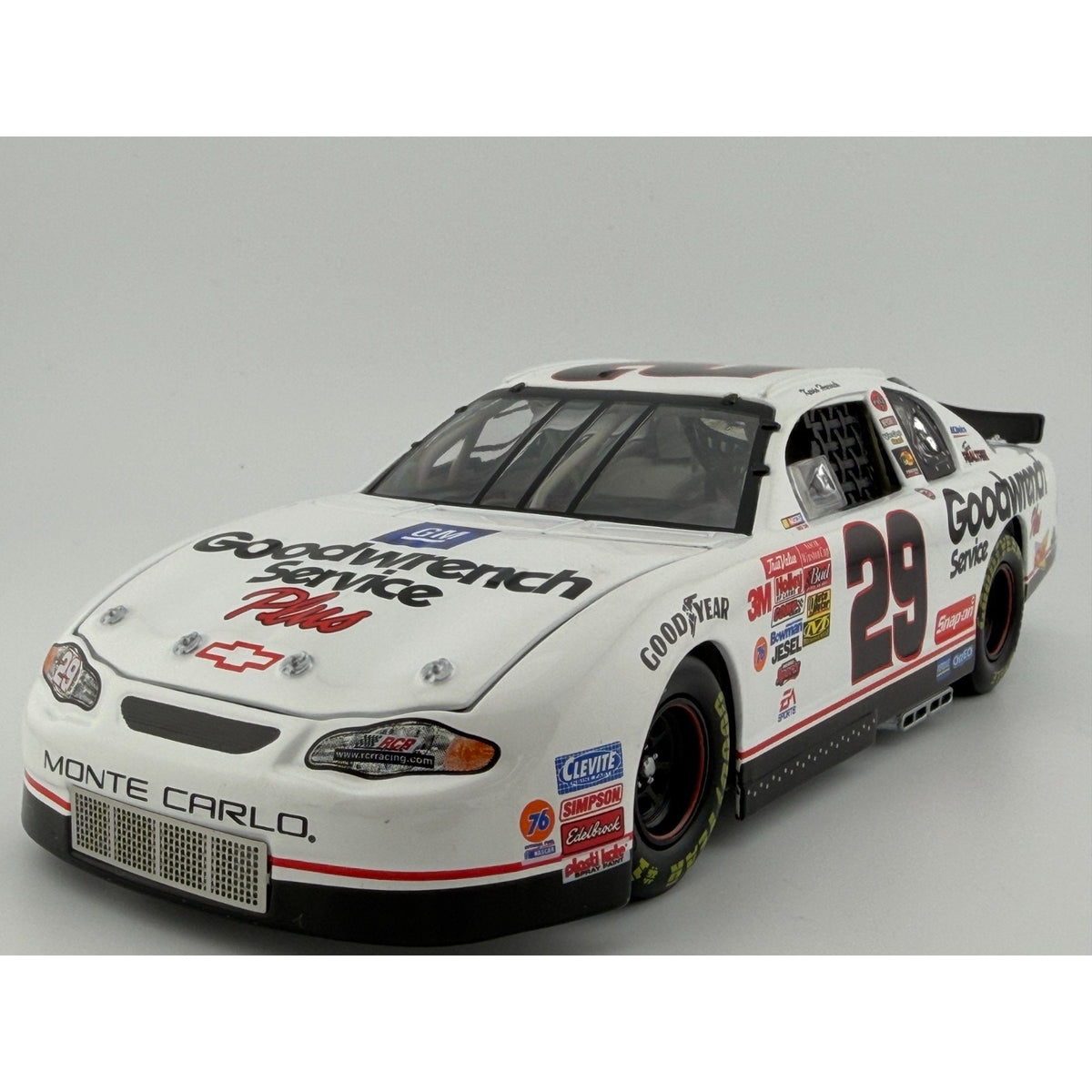 3/4 Front Hero — Kevin Harvick #29 GM Goodwrench Black 2001 Monte Carlo Action 1/33000 1:24