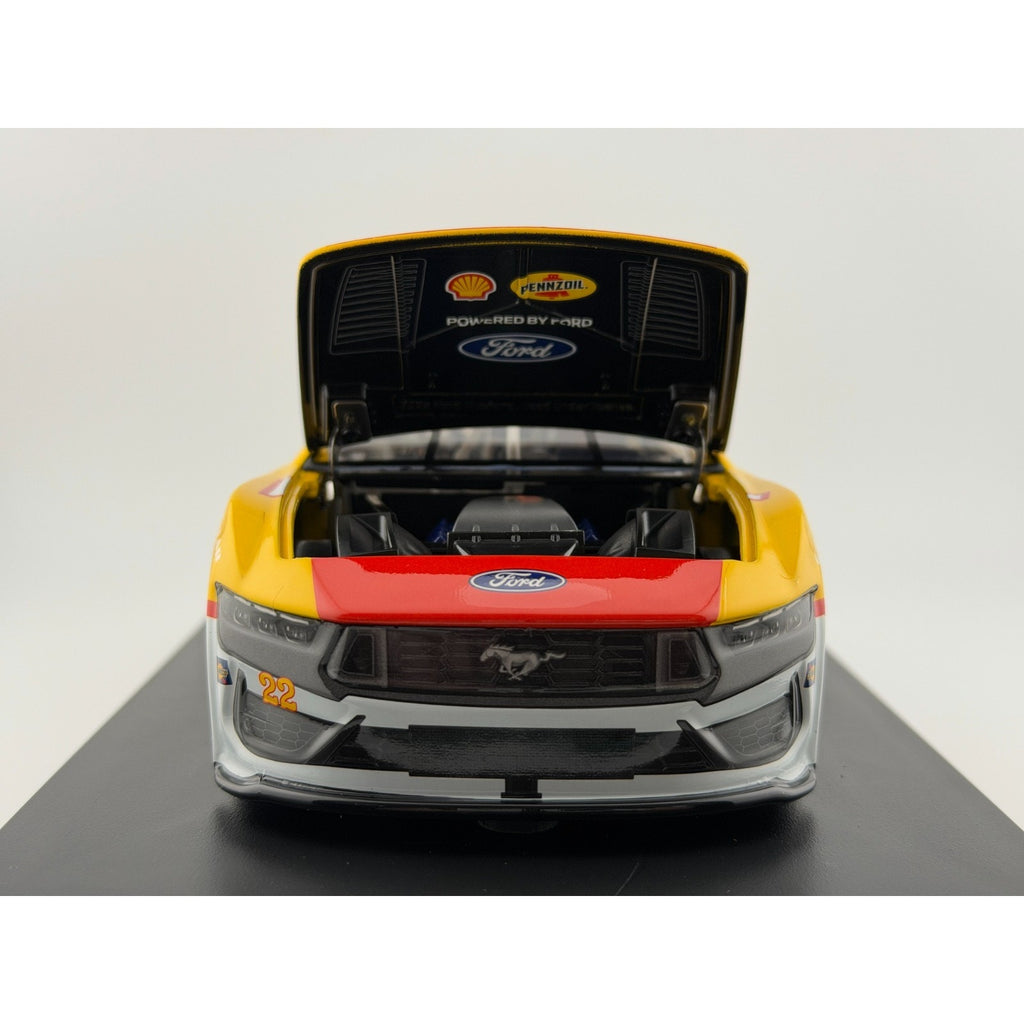 Joey Logano #22 Shell Pennzoil Throwback 2025 Mustang ELITE 1:24 1/116 DIN 44